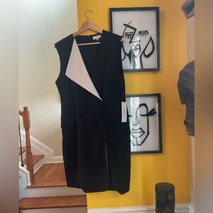 Calvin Klein Oversized Flap Collar Pencil Dress NWT Size 14